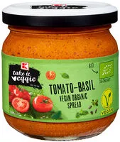 Mängden socker i K-take it veggie Organic Bread Spread Tomato Basil 180g