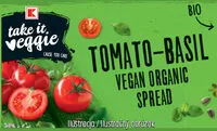 Mängden socker i K-take it veggie Organic Bread Spread Tomato Basil 180g