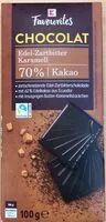 Mängden socker i Chocolat Edel-Zartbitter Karamell 70%