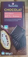 Mängden socker i CHOCOLAT Edel-Bitter 85 % Kakao