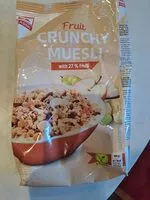 Mängden socker i Crunchy fruit muesli ( granola )