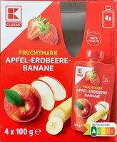 Mängden socker i Fruchtmark Apfel-Erdbeere-Banane