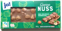 Mängden socker i Edel-Vollmilch Schokolade Ganze Nuss