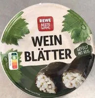 Mängden socker i Gefüllte Weinblätter mit Reis