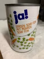 Mängden socker i Erbsen mit feinen Möhren