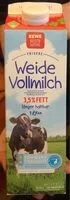 Mängden socker i Weide Vollmilch