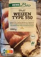 Mängden socker i Weizen Mehl 550