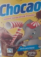 Mängden socker i Chocoa instant drink powered