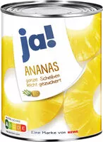 Mängden socker i Annanas ganze Scheiben
