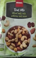 Mängden socker i Trail mix, mixed nuts with sultanas and corn