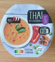 Mängden socker i Thai-Suppe mit Kokosmilch, mild