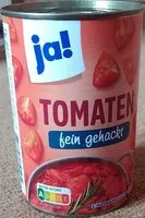 Mängden socker i Tomaten fein gehackt