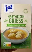 Mängden socker i Hartweizen Grieß