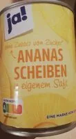 Mängden socker i Ananas Scheiben