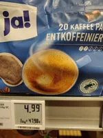 Mängden socker i pads entkoffeiniert