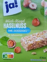 Mängden socker i Müsli-Riegel Haselnuss