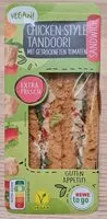 Mängden socker i vegan! Chicken-Style Tandoori Sandwich mit getrockneten Tomaten