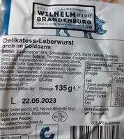 Mängden socker i Probststeier Delikatess Leberwurst