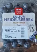 Mängden socker i Kultur Blaubeeren