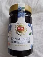 Mängden socker i Kanadische Heidelbeere Fruchtaufstrich
