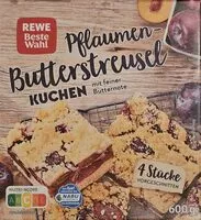 Mängden socker i Pflaumensträuselkuchen