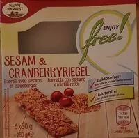 Mängden socker i Sesam & cranberries riegel