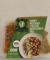 Mängden socker i Honey mustard chicken with garlic veg