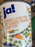 Mängden socker i Erbsen und Möhren