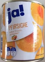 Mängden socker i Pfirsiche halbe Frucht, gezuckert