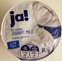 Mängden socker i Fettarmer Joghurt Mild cremig gerührt