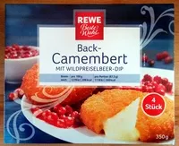 Mängden socker i Back-Camembert - fertig paniert & vorgebacken