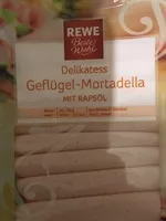 Mängden socker i Delikatess Geflügel-Mortadella mit Rapsöl