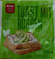 Mängden socker i Toast mit Roggen