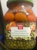 Mängden socker i Erbsen extra fein mit Pariser Karotten klein