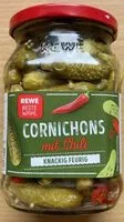 Mängden socker i Cornichons mit Chili