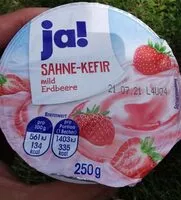 Mängden socker i Sahne-Kefir mit Erdbeere