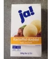 Mängden socker i Kartoffel Knödel, halb und halb