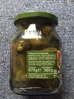 Mängden socker i Delikatesse Gewürzgurken