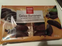 Mängden socker i Gelee Bananen in Zartbitterschokolade