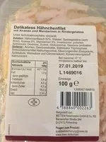 Mängden socker i Delikatess Hähnchenfilet