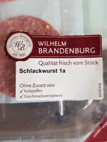 Mängden socker i Schlackwurst. Wurst