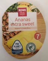 Mängden socker i REWE Beste Wahl Ananas extra sweet