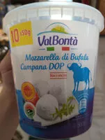 Mängden socker i mozzarella di bufala campana DOP bocconcini