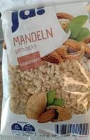 Mängden socker i Mandeln gehackt