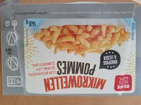 Mängden socker i Pommes Frites für die Mikrowelle, vorgebacken und tiefgefroren