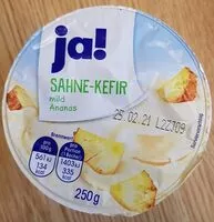 Mängden socker i Sahne-Kefir mild Ananas