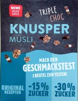 Mängden socker i Knusper Müsli Triple Choc