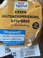 Mängden socker i Riesen Kulturchampignons, weiß-groß