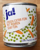 Mängden socker i Erbsen mit Möhren