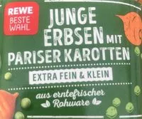 Mängden socker i Junge Erbsen mit Pariser Karotten